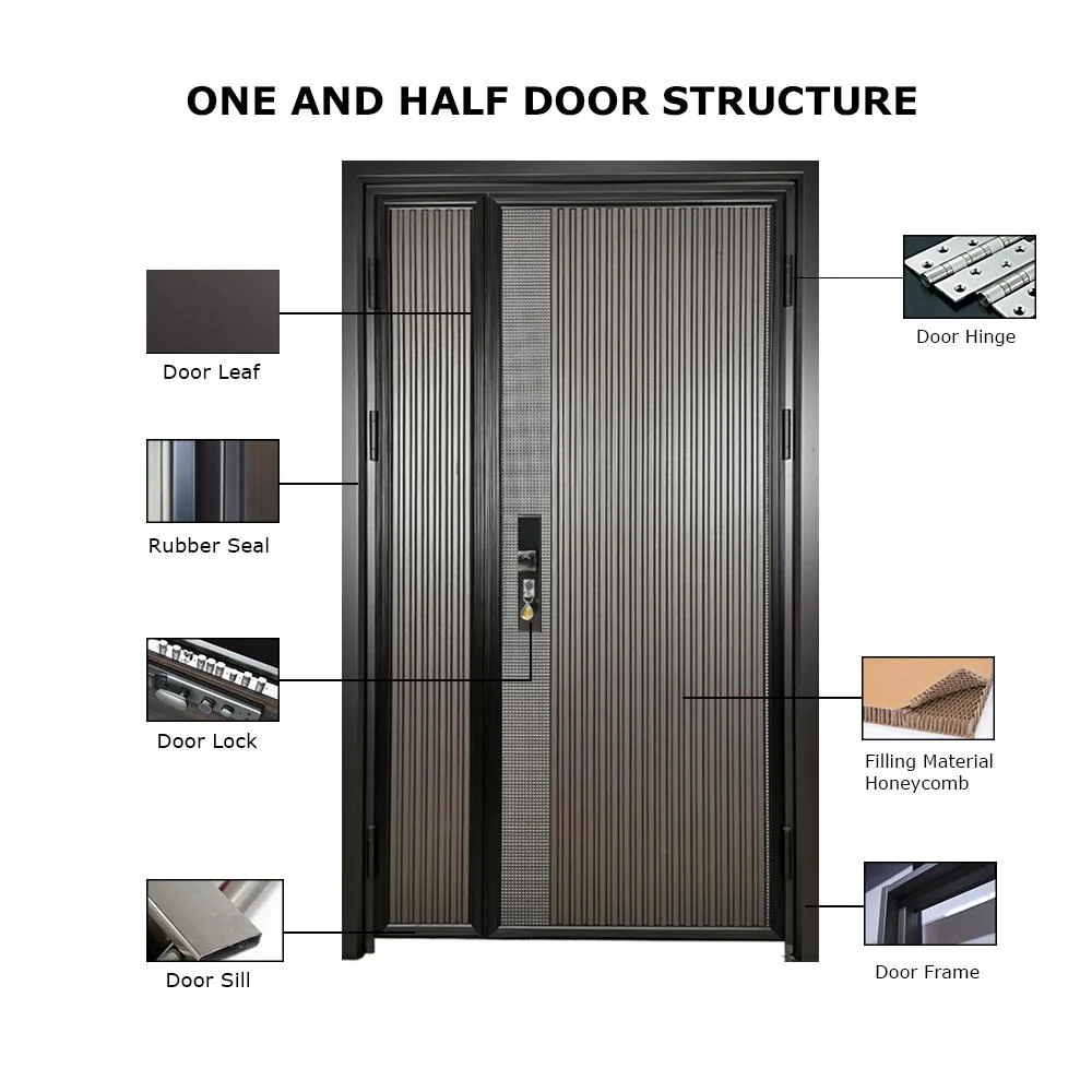 New Arrival Others Doors Metallic Steel Fancy Entrance Cheap Door Exterior French Wrought Iron Doors for Houses