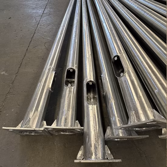 Cutomized extérieur 6m 8m 10m 12m Double et simple bras prix en acier galvanisé lampadaire solaire poteau de lampe